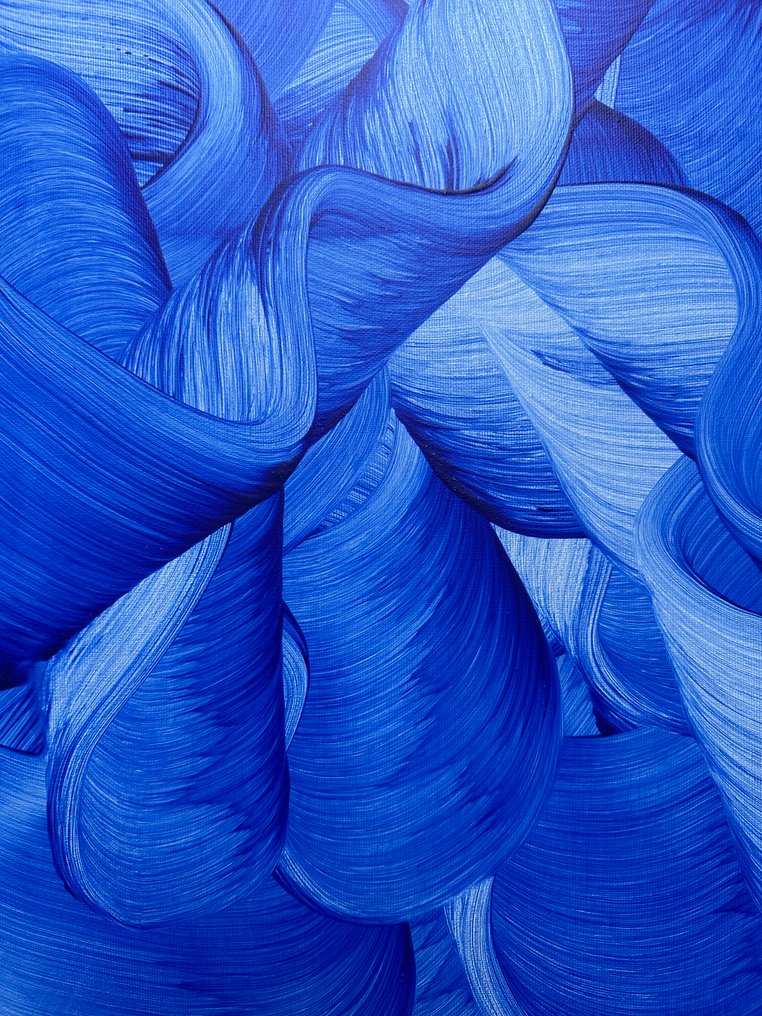 Anaïs LF - N°14 - Eclat Cobalt - Blue waves - Abstract art contemporary #1.0