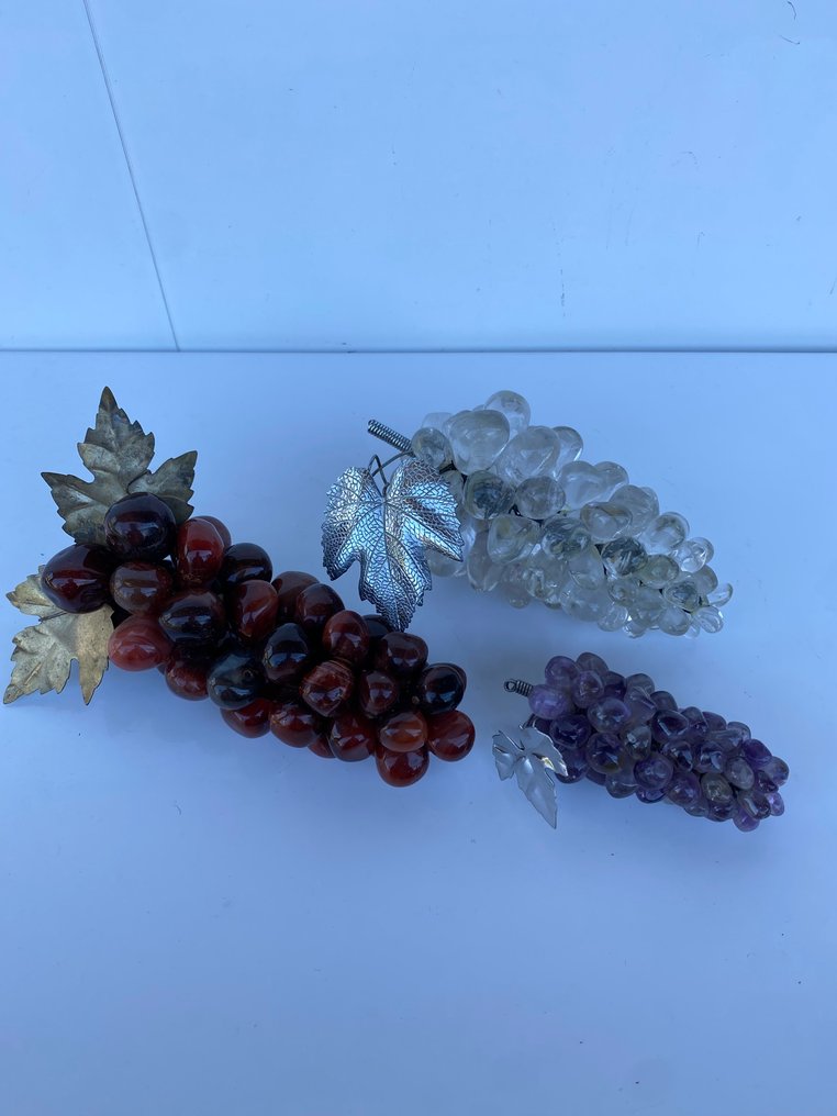 uva pietre ametista e agata vintage - Pöytäkoriste (3) - Kivi, ametista #1.0