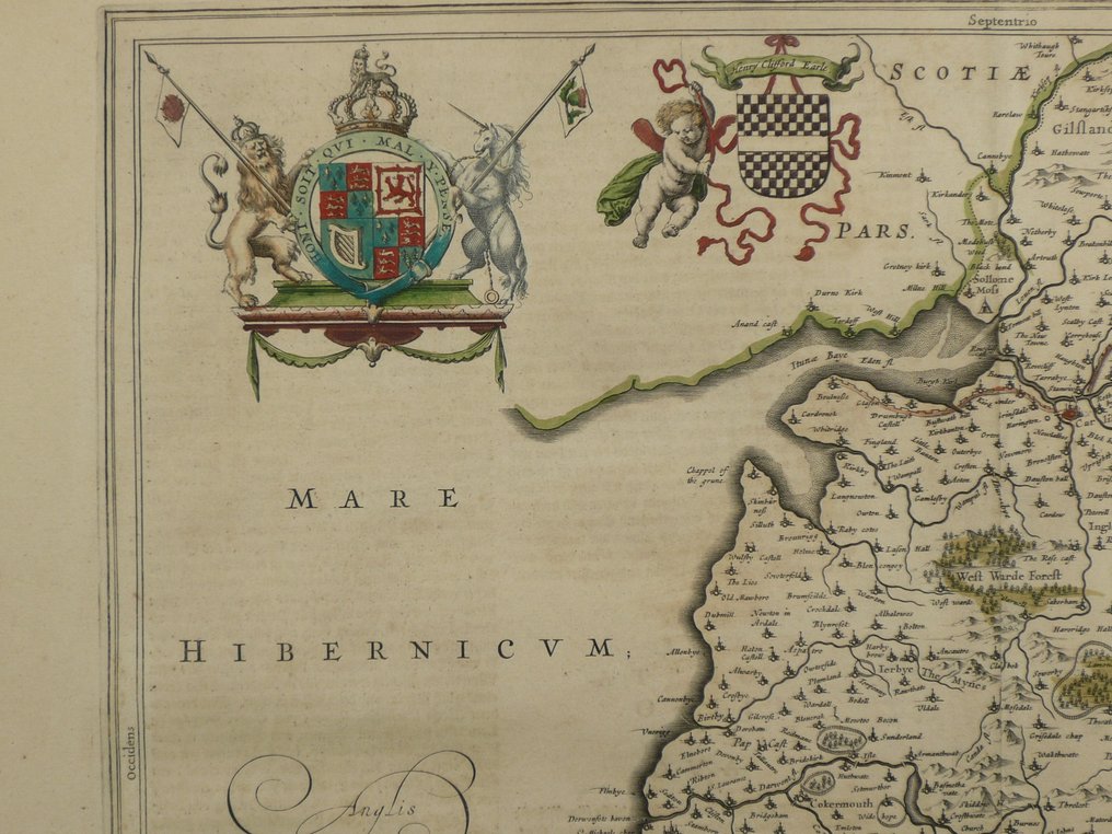 Ηνωμένες Πολιτείες - Cumberland / Cumbria / Carlisle / Lake District; Joan Blaeu - Cumbria vulgo Cumberland - 1661-1680 #3.2
