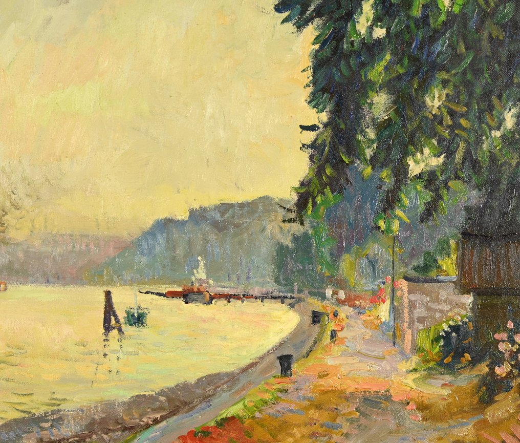 Albert Malet (1905-1986) - Bord de Seine à Caudebec en Caux #4.3