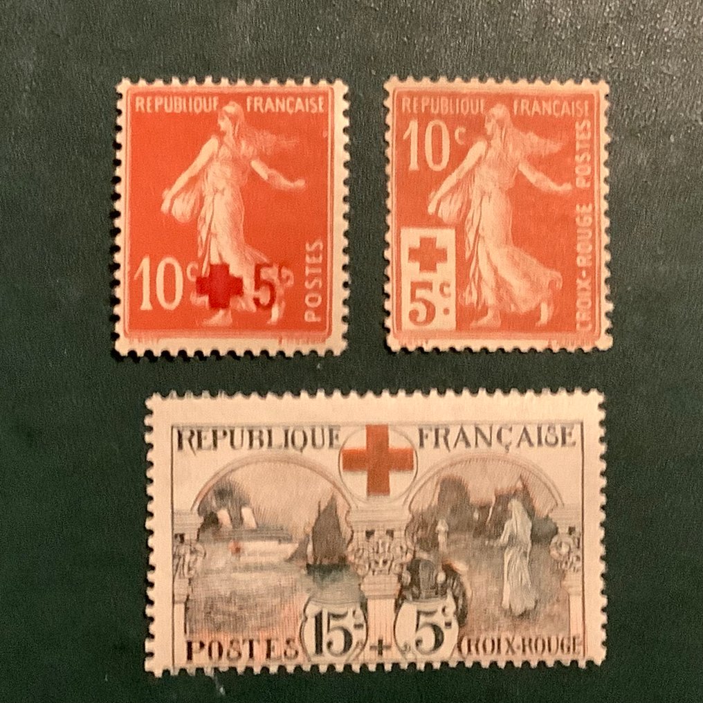 France 1914/1918 - The three Red Cross stamps - MNH - Yvert 146/147 en 156 #1.0