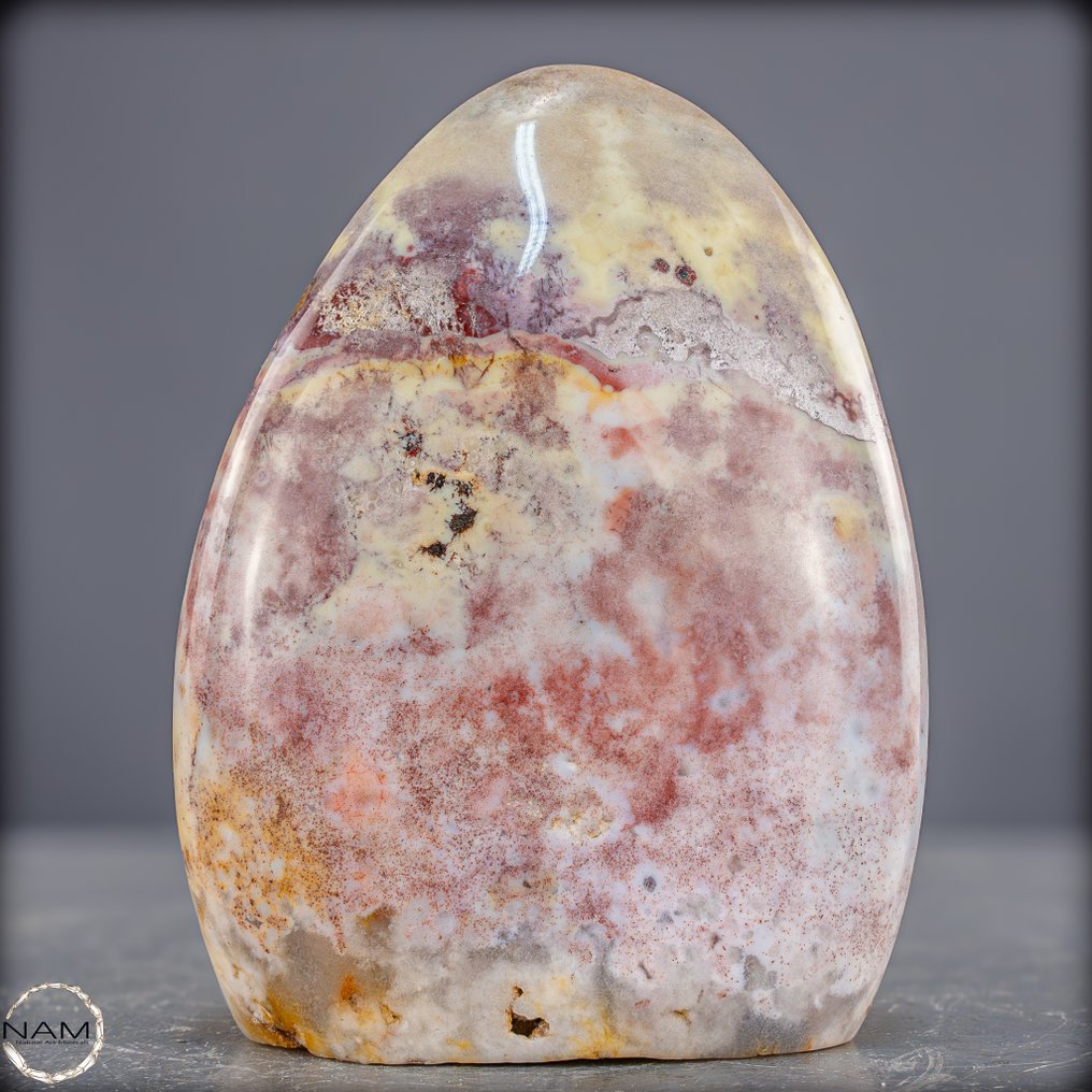 Φυσικός χαλαζίας ελεύθερου σχήματος Απαλοί παστέλ τόνοι σε ζωγραφική αρμονία- 1004.42 g #1.0