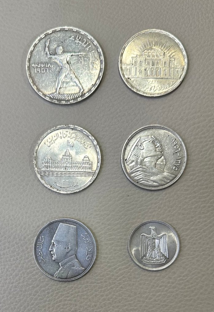 Egypt. Piastre 6 monete piastre in argento varie SPL  (No reserve price) #1.0