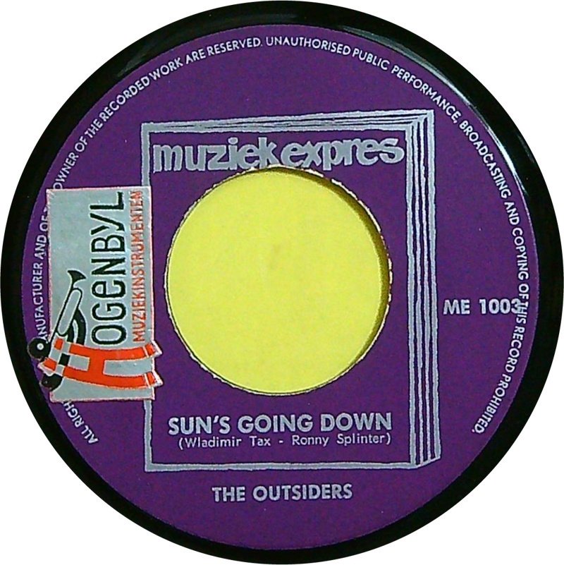 The Outsiders - You mistreat me / Sun's going down (1966 1st pressing 45) - Multiple titles - 45 RPM 7" Single - 1st Pressing - 1965 #3.2