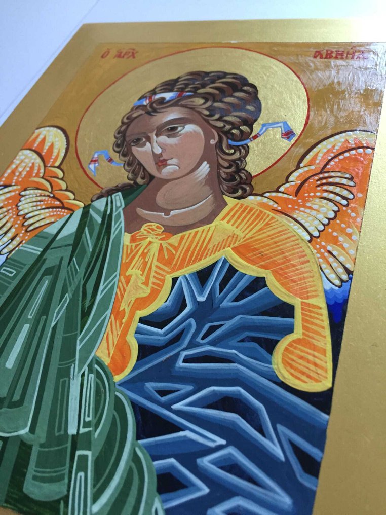 Icône - Archange Gabriel - Tilleul - Peint à la main - 18 x 24 cm #2.1