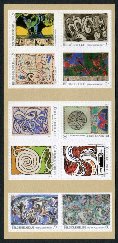 比利時 2007/2012 - 一组书籍，如图片中所示。 - tussen OBP/COB B74 en B132 #2.1