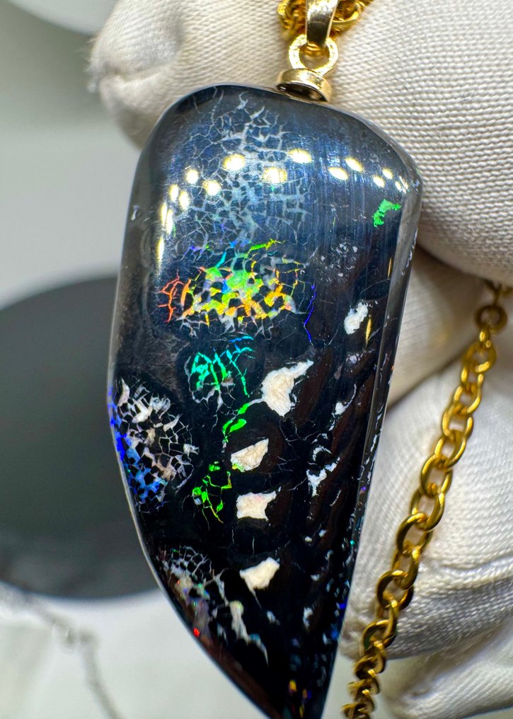 Οπάλιο Κρεμαστό κόσμημα - Ύψος: 37 mm - Πλάτος: 14 mm- 3.39 g - (1) #1.0