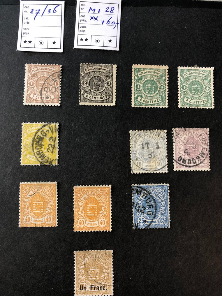 Lussemburgo 1865/1879 - Lussemburgo, inoltre, alcuni di loro sono di qualità più raffinata e in buone condizioni. - Michel #1.0