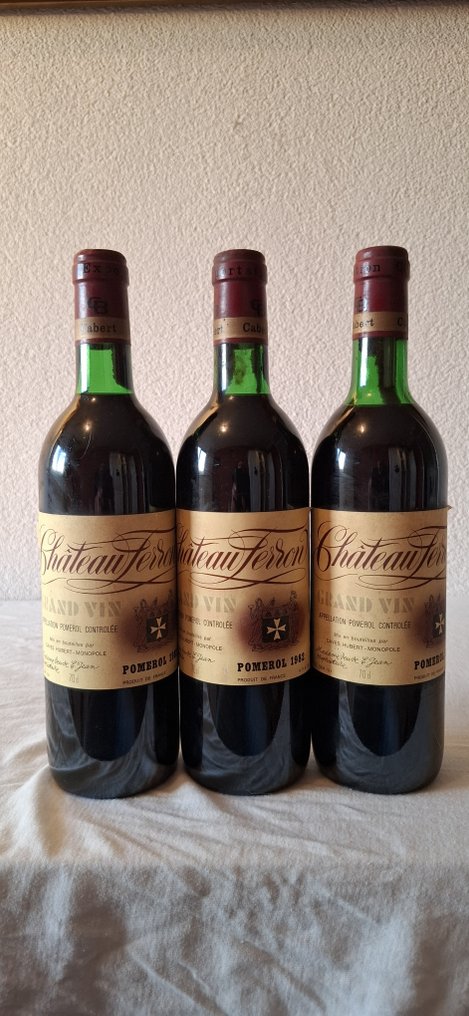 1982 Chateau Ferron - Pomerol - 3 Flaskor (0,75L) #1.0