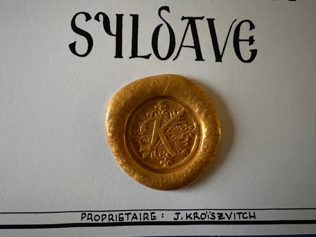 Tintin - Menu Klow Restaurant Syldave + cachet de cire d'authentification - 1 Album - 第一版 #1.0