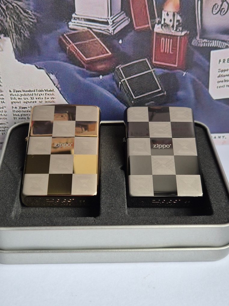 Zippo - Ingen mindstepris - Lighter - Messing, Stål -  (2) #1.0