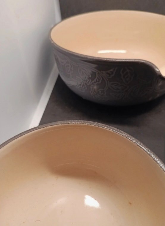 Le Creuset - Enzo Mari - 燉鍋 (3) -  Les Gravés Fleurs la Mama - 瑪瑙, 木, 铸铁 #2.1