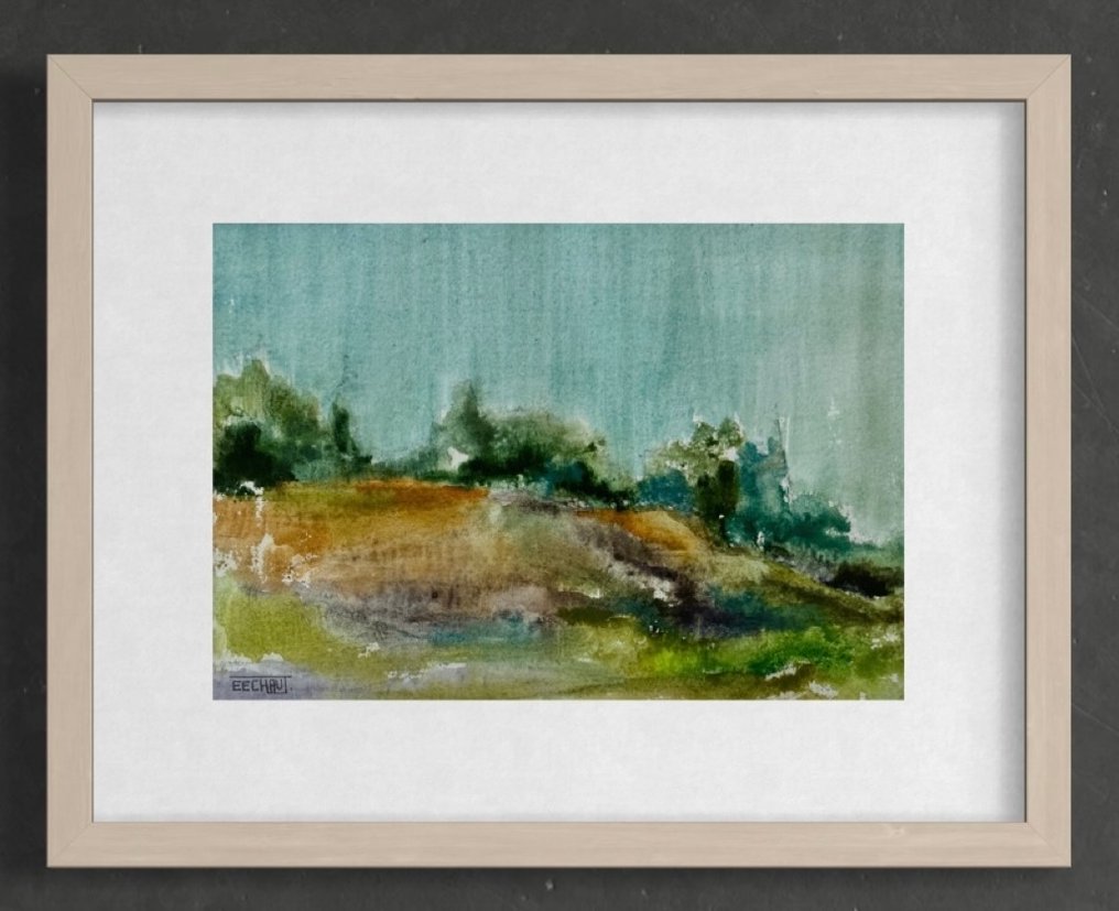 Eugene Eechaut (1928-2019) - Magnifique aquarelle encadrée - Galerie Pfeiffer Bruxelles #1.0