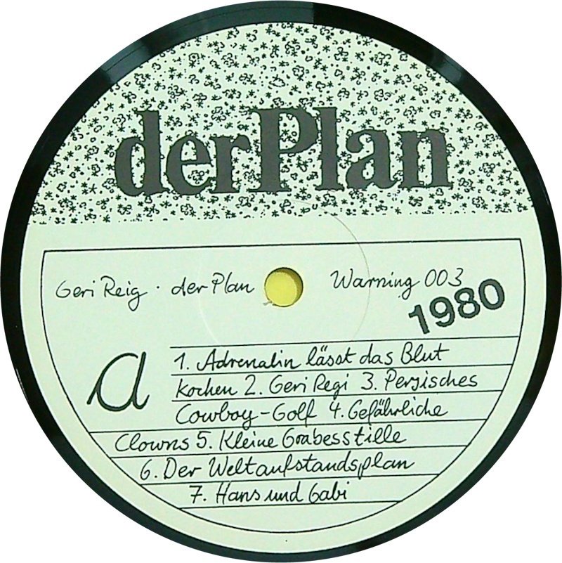 der Plan - Geri Reig - LP Album (stand-alone item) - 2nd pressing - 1980 #2.1