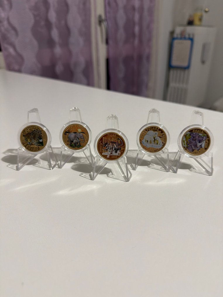 義大利. 5 Euro 2020/2024 "Animali In Via Di Estinzione" (incl. 5 euro "Tigre") #1.0