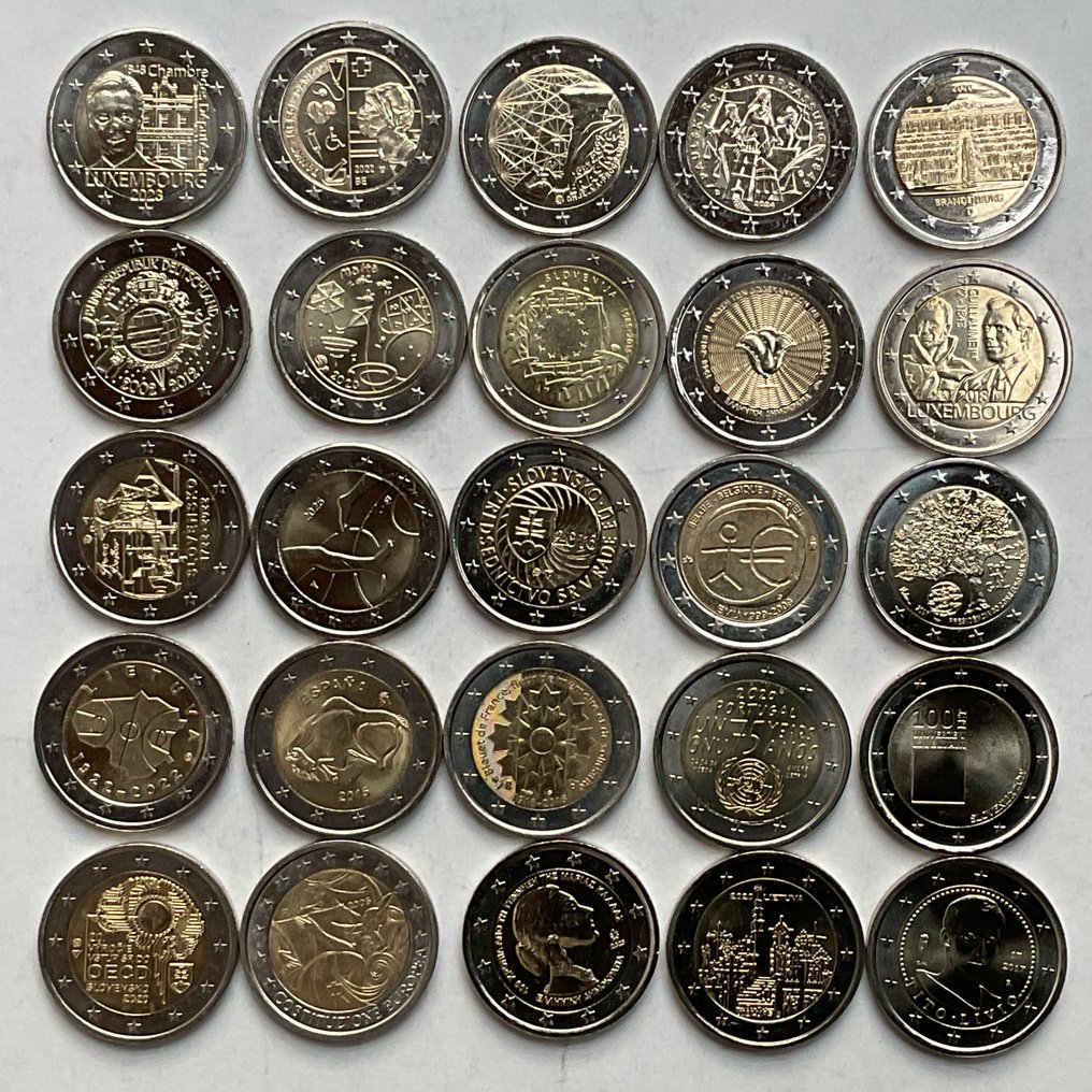 Ευρώπη. 2 Euro Various Years (25 munten)  (χωρίς τιμή ασφαλείας) #1.0