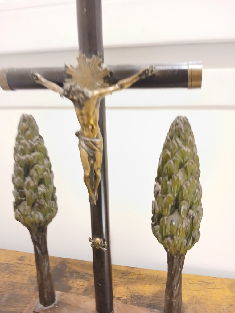  Εσταυρωμένος - Ξύλο, Μπρούντζος - 1850-1900 - 40 εκ.  #3.2
