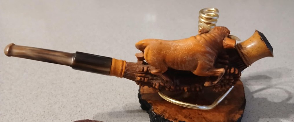 Sem preço de reserva - Cachimbo - Lote de 6 cachimbos esculpidos de âmbar e espuma #2.1