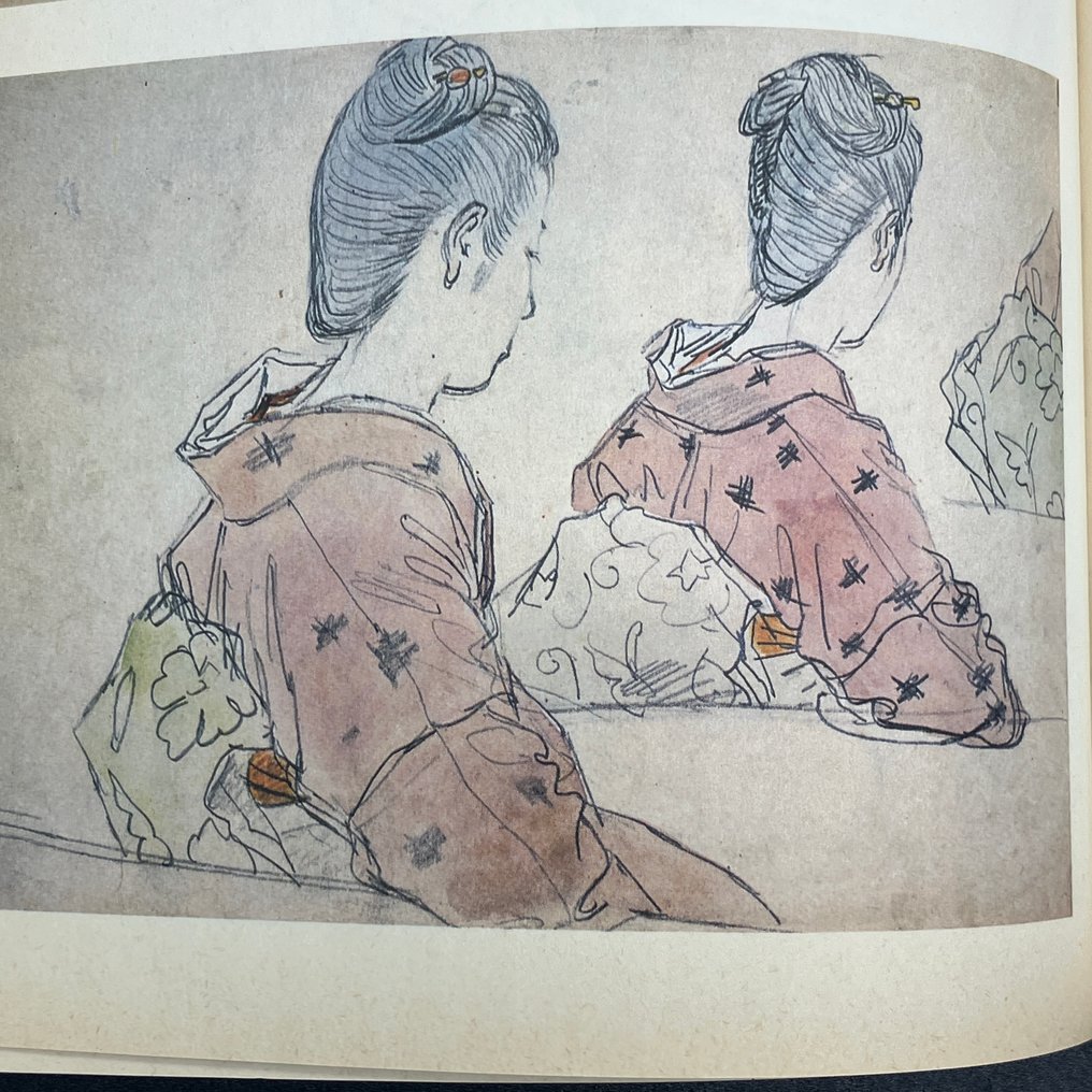 Ito Shinsui (伊藤 深水) / Daiji Hamada ( 濱田台児 ) / Shisui Ito (伊東紫水 ) - First Edition " Ito Shinsui Sketchbook: People  " – Graphic-sha, 1980 – Illustrated Japanese Art - 1980 #3.2