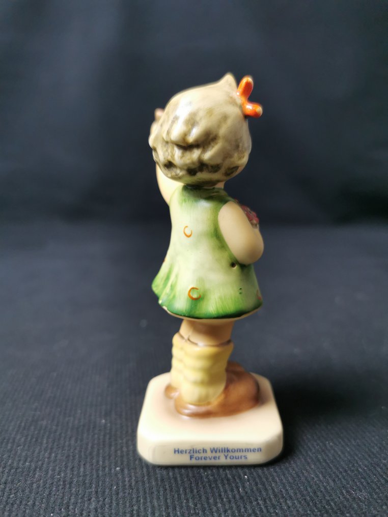 小雕像, Vintage Hummel Goebel - Statuetta "Herzlich Willcomen Forever Youys" #1994 - TMK7 - 10.5 cm - 瓷器 #3.2