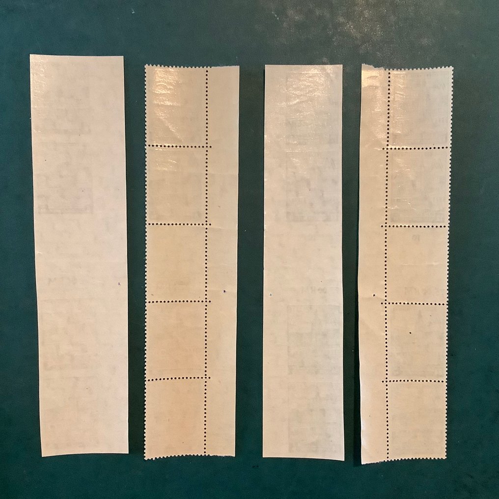 Allied Occupation - Germany (Soviet zone) 1946 - Leipzig trade fair horizontal and vertical combinations tanned and untanned. - Michel WZd 17/18 A en B en SZd 7/8 A en B #2.1