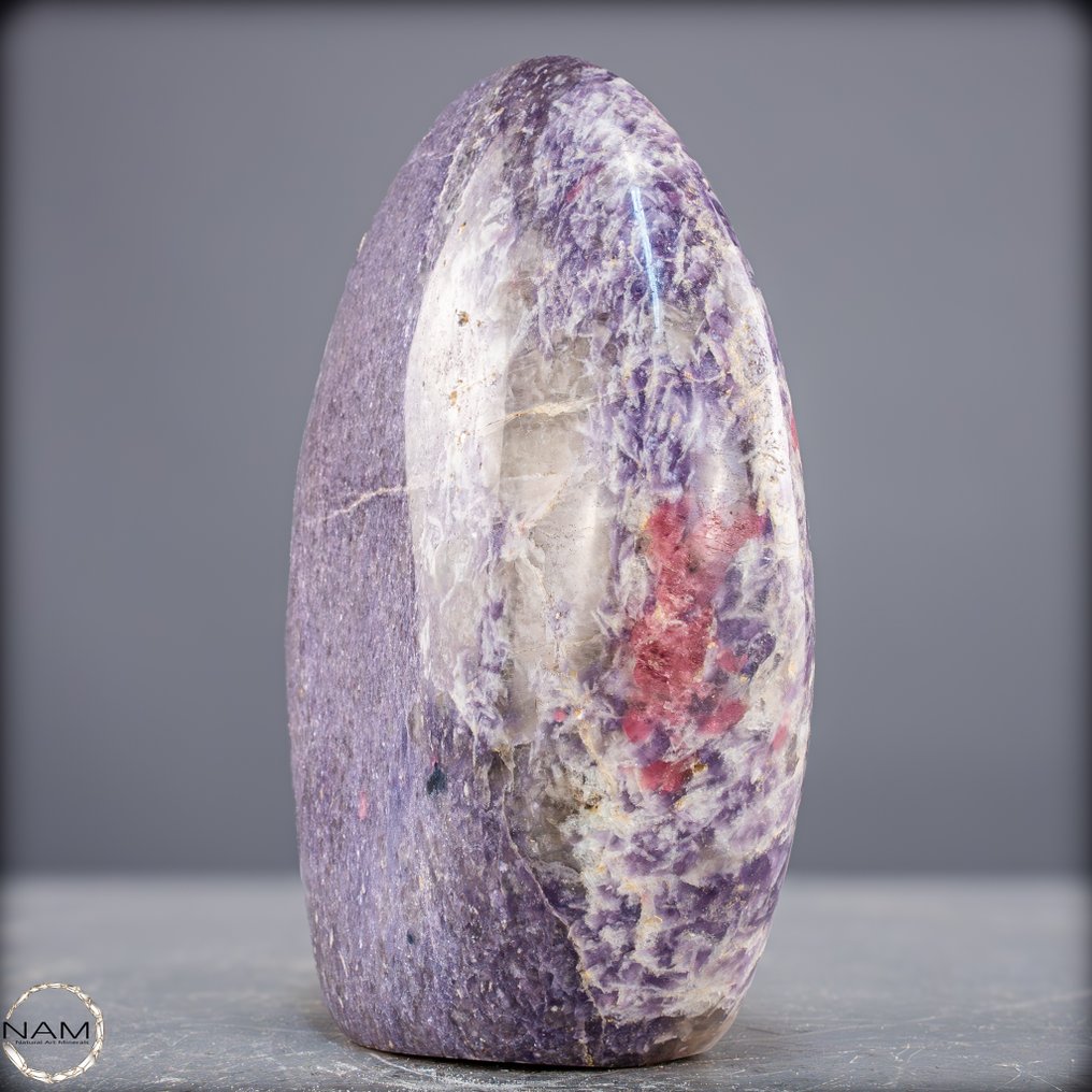Formă liberă unică de Lepidolith/Einhornstein – Armonie, blândețe și forță interioară- 1600.15 g #2.1