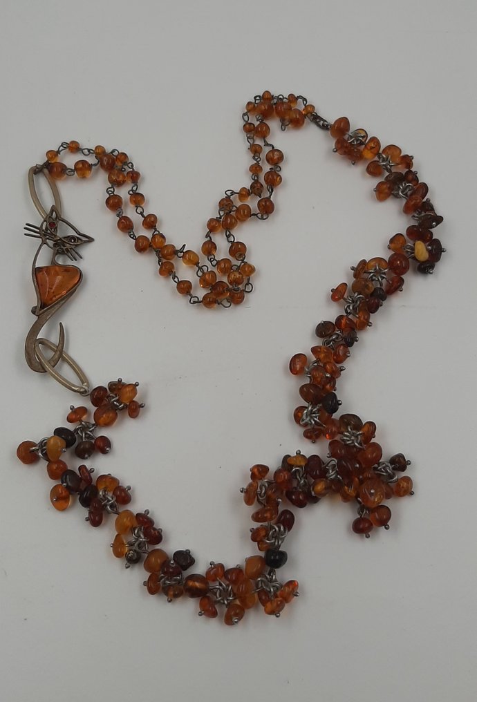 Rav - Hammerboret - Collier halskæde - Ambra Baltica #1.0