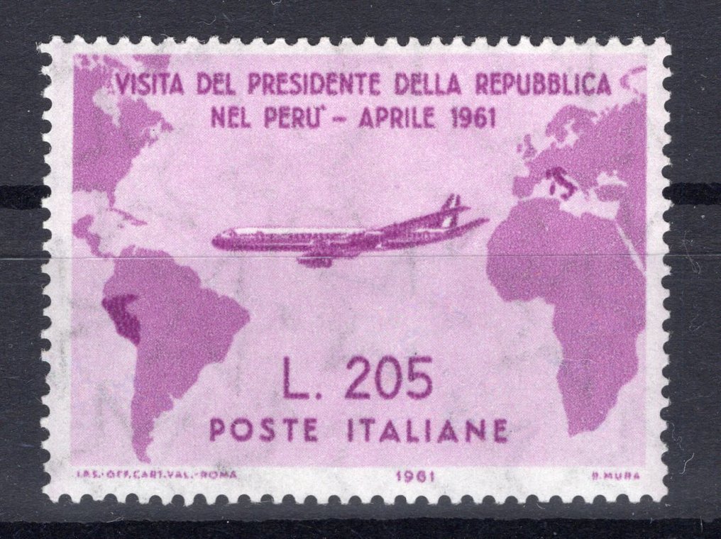 Olasz Köztársaság 1961 - GRONCHI ROSA, nagyon szép - SASSONE n. 921 #1.0