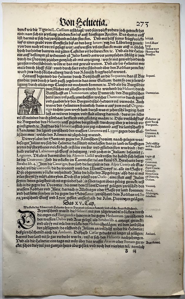 Heinrich Vogtherr (the Elder) (1490-1556): Folio. Julius Caesar battles Helvetii tribe - 1548 #4.3