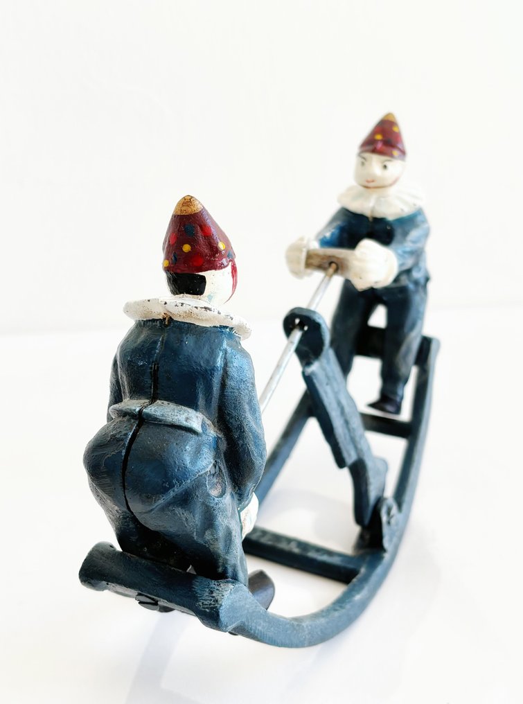 Statuetta - Vintage Cast Iron Balancing Clown Toy - Ferro #4.3