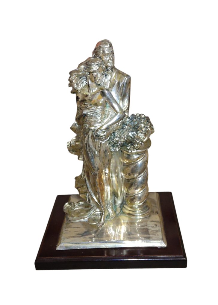 Beeld, La Coppia (1980) - 30 cm - Verzilverd #1.0