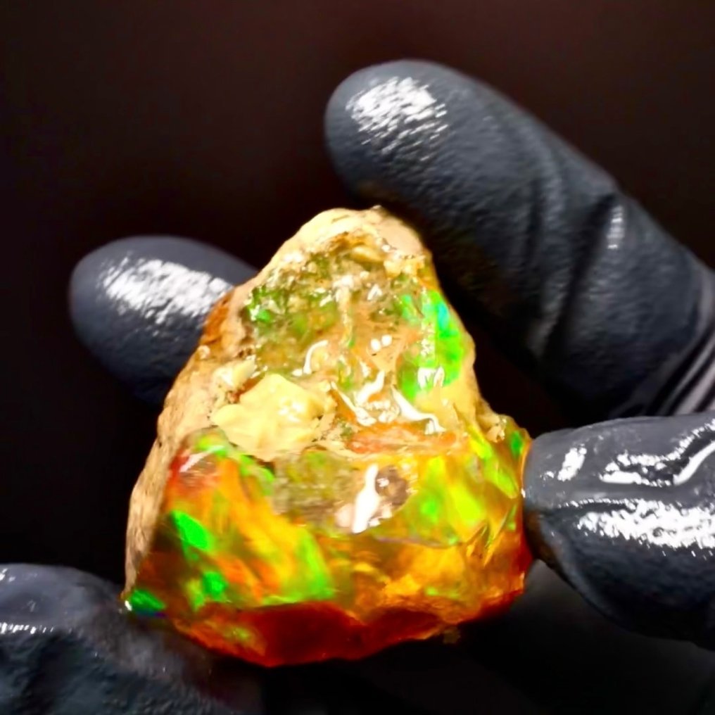 Opale cristaline naturelle AAA+++ - non traitée - 94 carats Specimen - Height: 30 mm - Width: 30 mm- 18.78 g - (1) #3.2