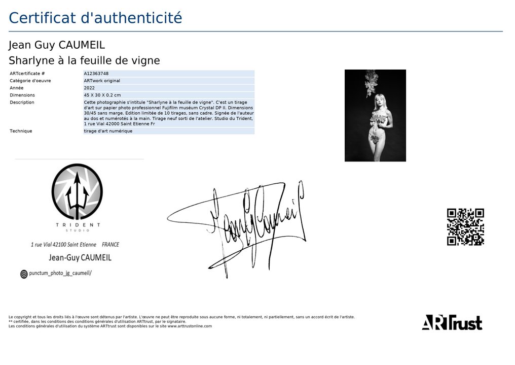 Jean-Guy Caumeil (1945–2018) - Sharlyne à la feuille de vigne #4.3