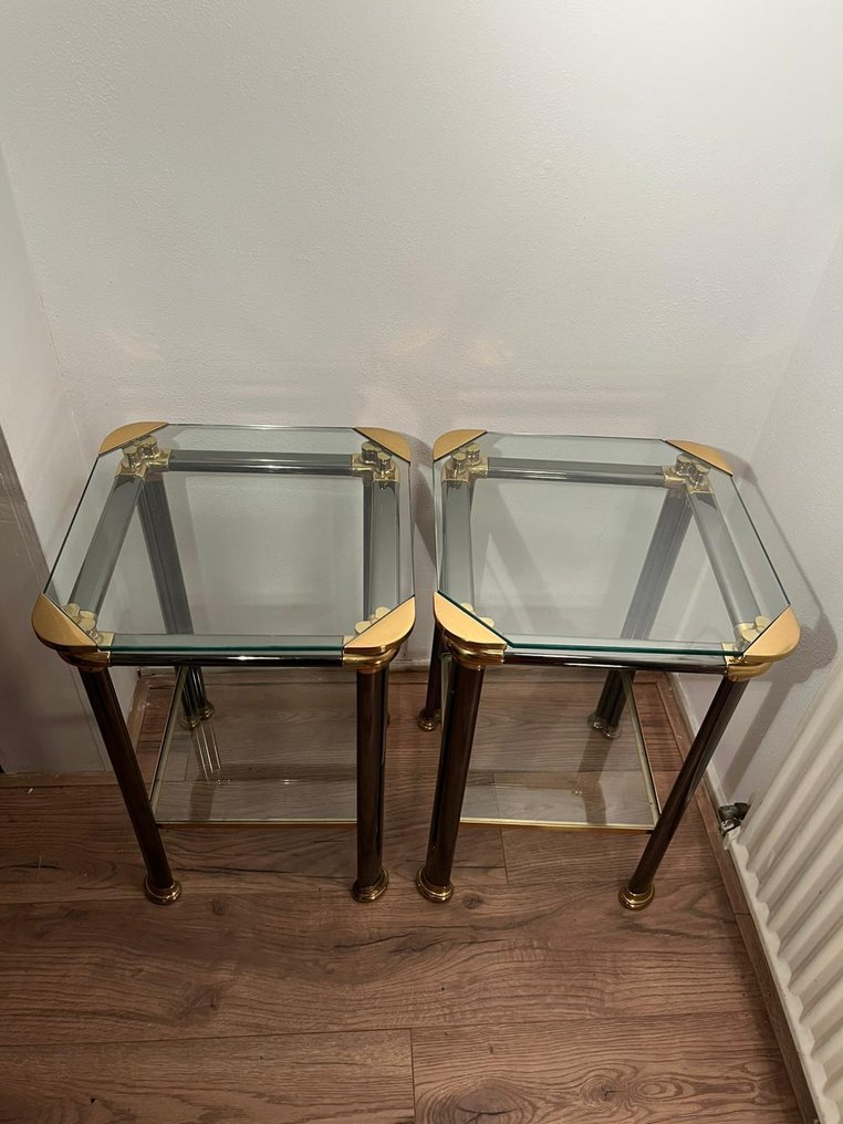 Mara - Table d'appoint (2) - Verre, Laiton, Métal #3.2