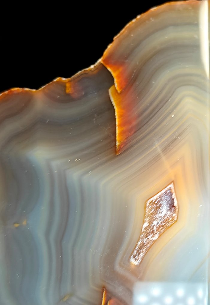 大型玛瑙装饰用，具有细腻的多彩条纹 - 高度: 17 cm - 闊度: 10 cm- 2700 g #1.0