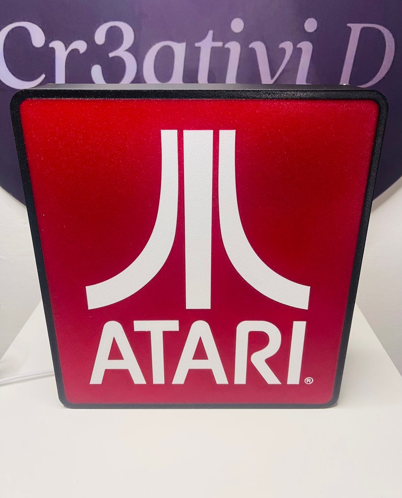 Custom illuminated lightbox – Retro gaming logo design – Made in Italy - Cr3ativid - Insegna luminosa - Plastica #2.1