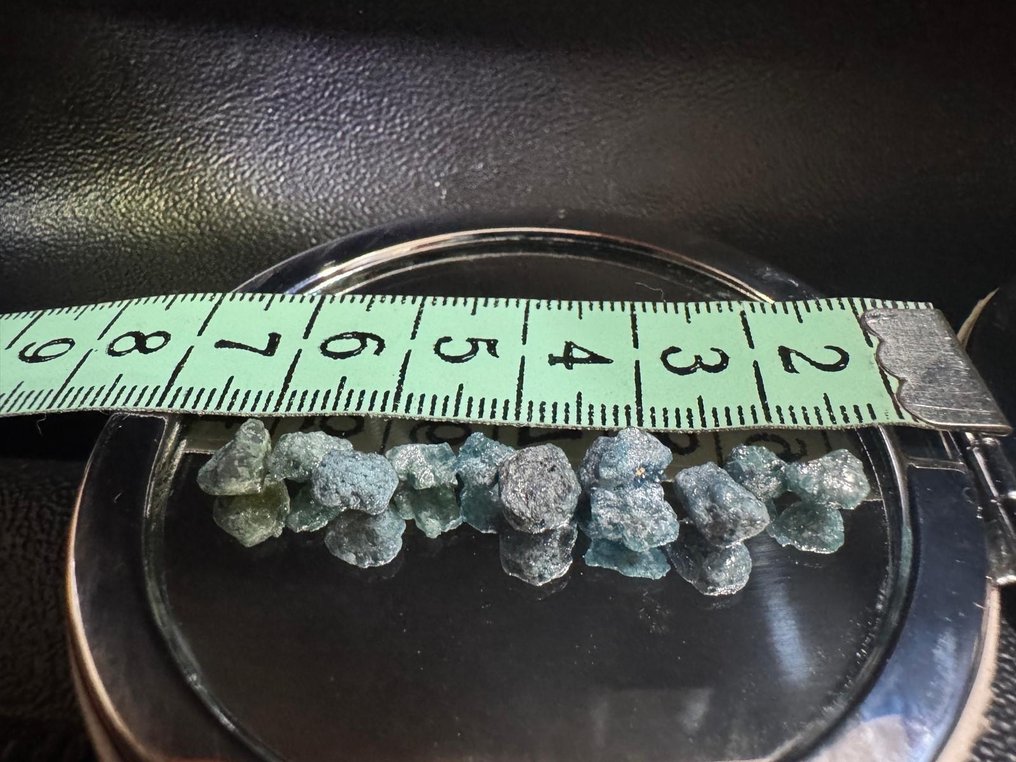 11 pcs Διαμάντι  (Φυσικού χρώματος)  - 10.00 ct - Fancy dark Μπλε, Πράσινο Μπλε, Πράσινο - I2 - Δεν υπάρχει εργαστηριακή έκθεση #1.0