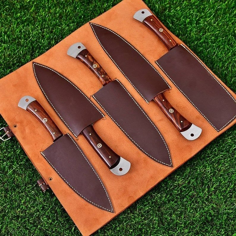 Coltello da cucina - Kitchen knife set -  Coltelli da chef - Palissandro, sudore - Nord America - Set da chef per barbecue, coltelli da chef #2.1