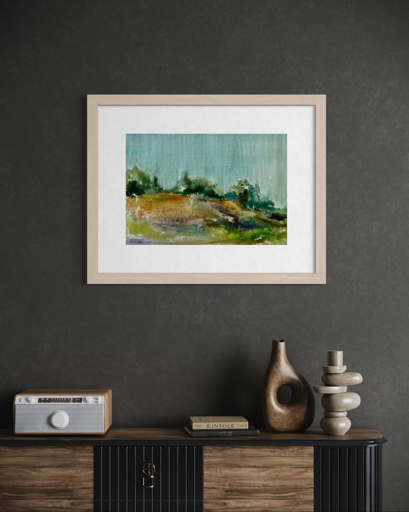 Eugene Eechaut (1928-2019) - Magnifique aquarelle encadrée - Galerie Pfeiffer Bruxelles #1.0