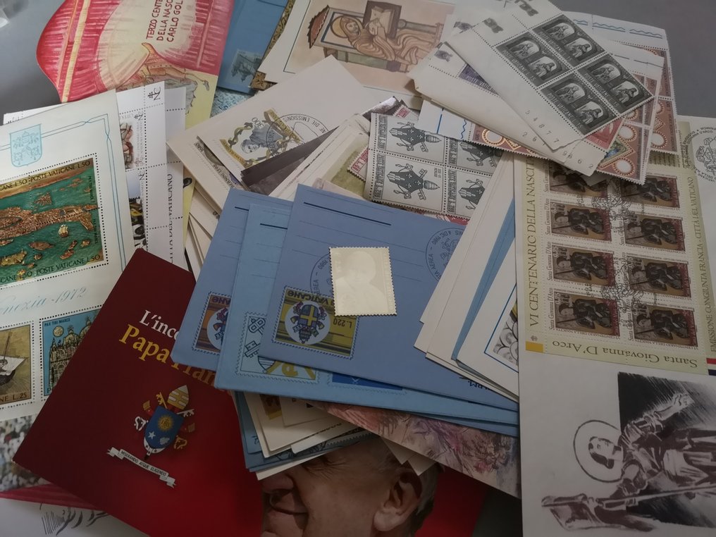 梵蒂冈城 - 梵蒂冈拍卖品高目录价值四方连、完好无损的邮政封套和未使用邮票 MNH** - sassone #1.0