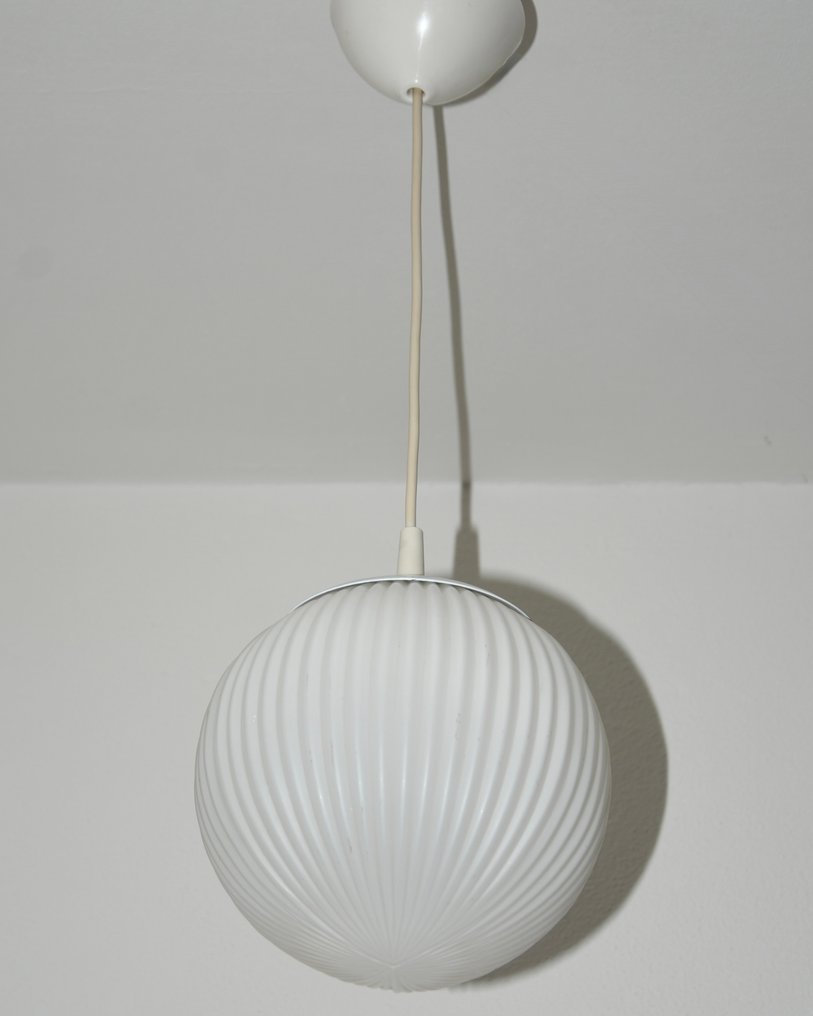 Philips Holland - Louis Kalff - Lampada da soffitto a sospensione - Metallo, Vetro, Alluminio - Opaalglas - H 60 cm #1.0