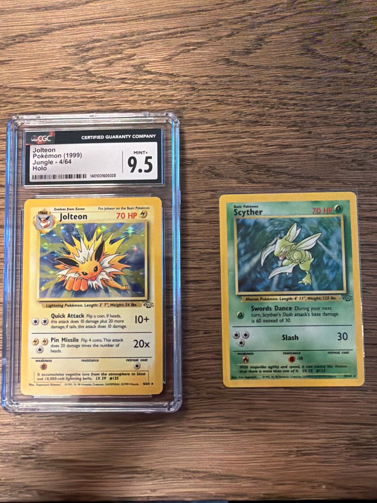 Pokémon - 2 Graded card - Jolteon, Scyther 4/64 Holo卡 - CGC 9.5 #1.0