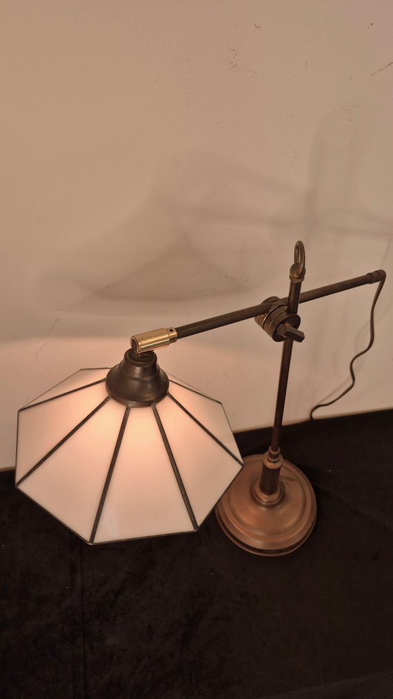 Desk lamp - Stained glass - Tiffany style - White #4.3