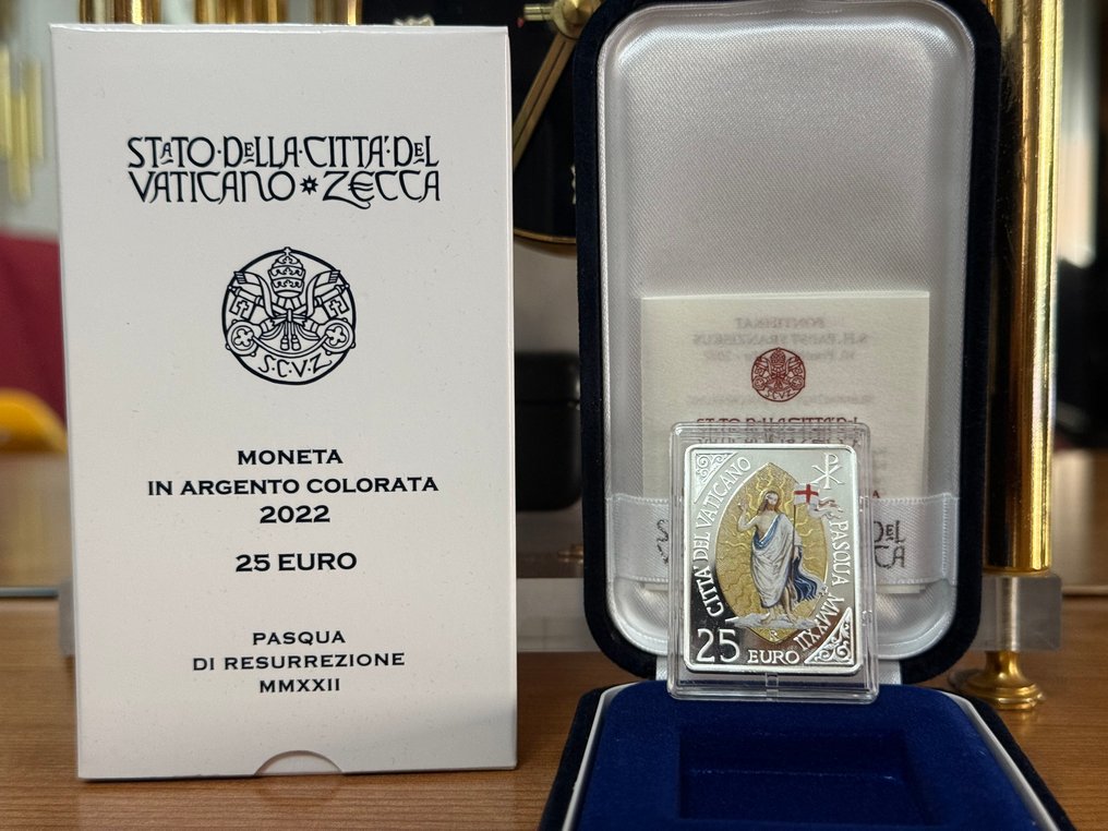 教廷. 25 Euro 2022 "Pasqua di Resurrezione" Proof #1.0