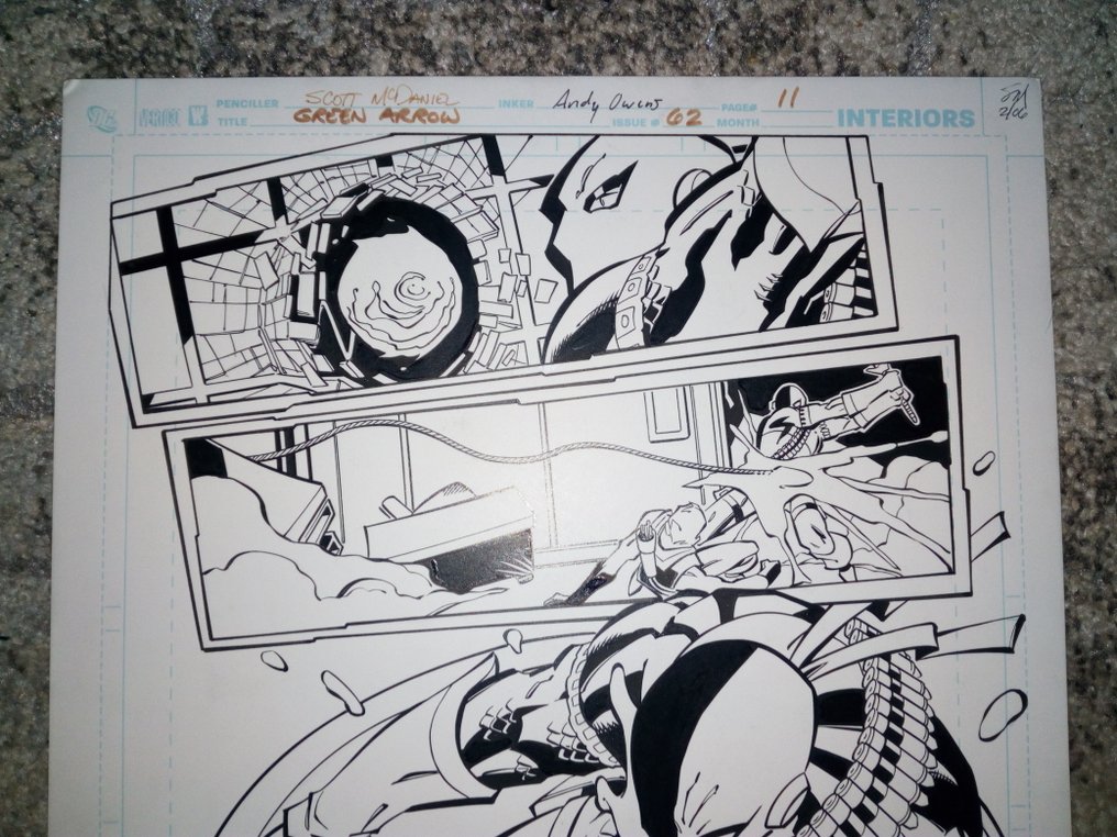 Scott Mcdaniel - 1 Original page - Green lantern : Deathstroke 2/3 splash page #1.0