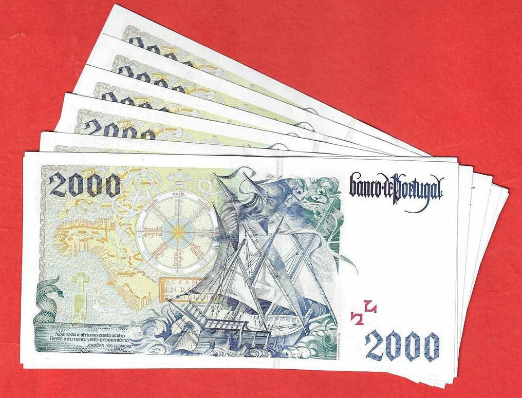 Portugal. - 50 x 2000 Escudos - various dates - Pick 189 #4.3