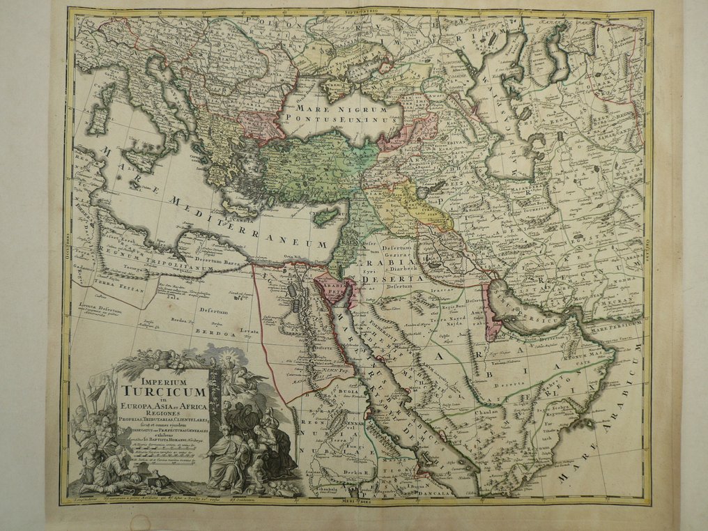 亚洲 - 希腊 / 克里特 / 塞浦路斯 / 土耳其 / 阿拉伯 / 圣地; J.B. Homann - Imperium Turcicum (...) - 1721-1750 #1.0