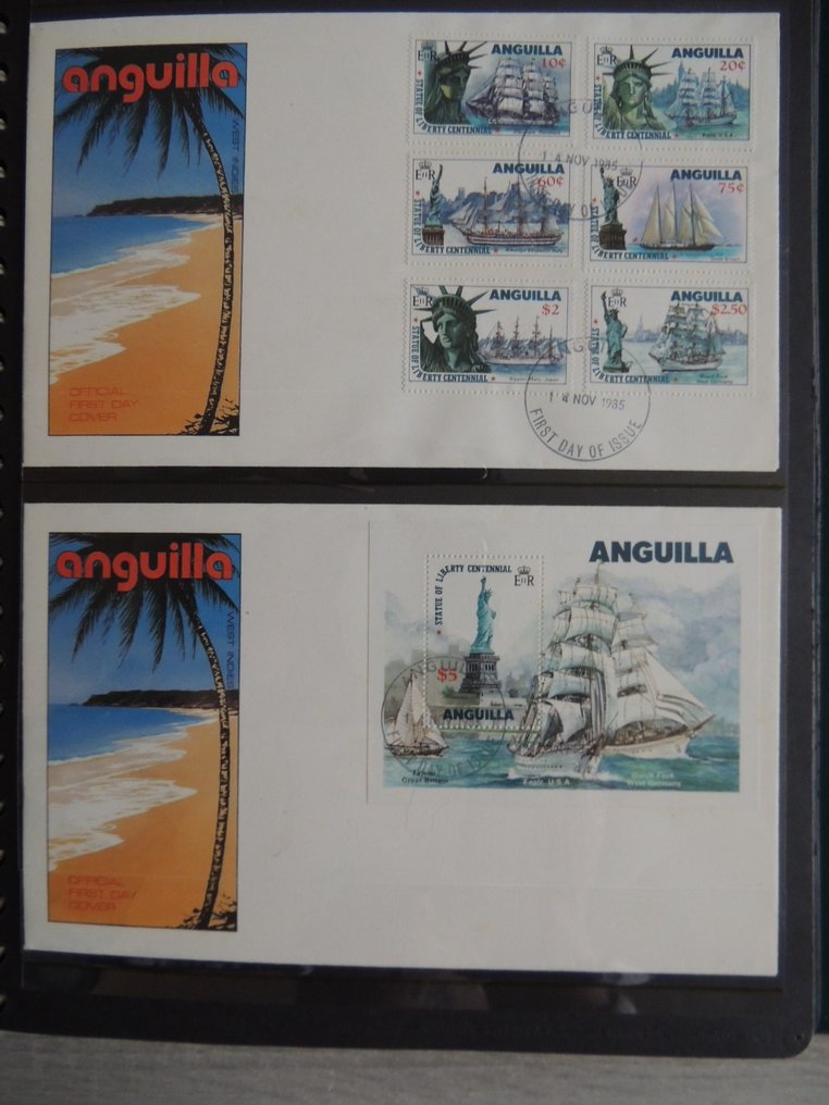 Statue of Liberty - Collection of stamps and various documents in 2 binders. #3.2