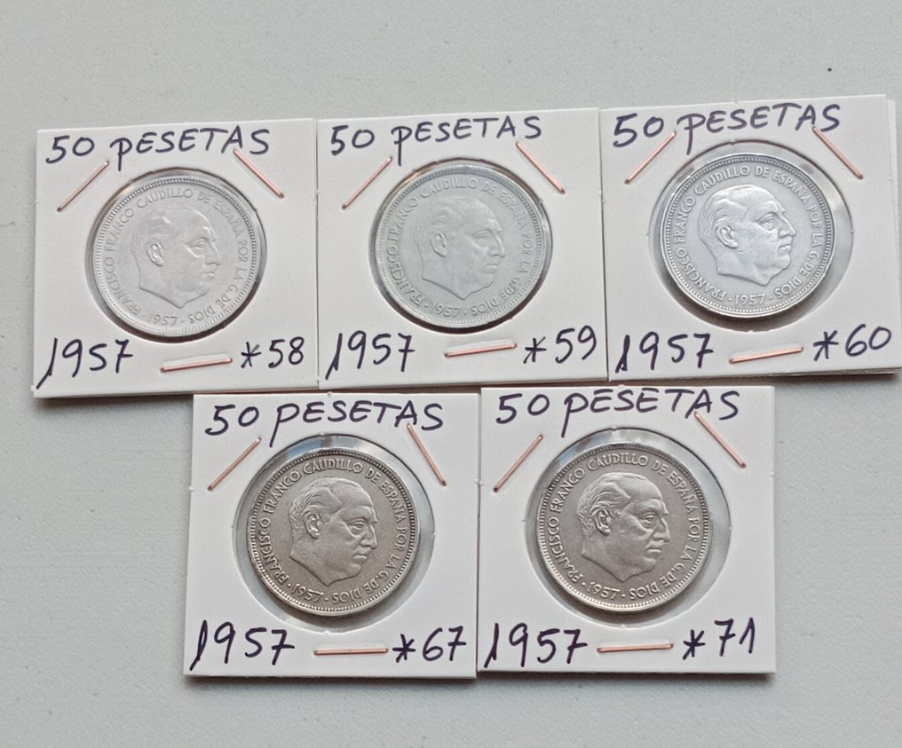 Spanje. Francisco Franco. Peseta 1937-1966 (Zonder minimumprijs) #1.0