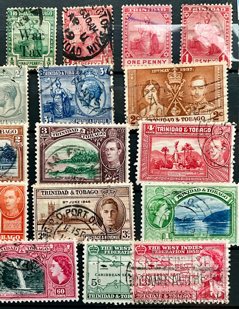 British Commonwealth 1876/1948 - Καλή διασκέδαση με 5 κάρτες, Bahamas, Bermuda, Cyprus, Grenada, Mauritius, Trinidad Tobago. - Michel #4.3
